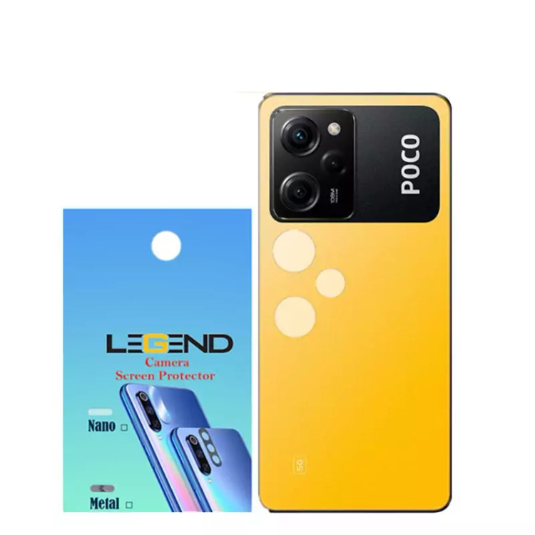 محافظ لنز دوربین لجند مدل نانو گلس مناسب موبایل شیائومی Poco X5 Pro