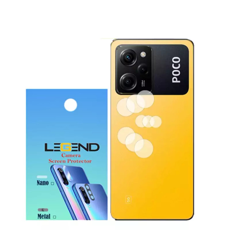 محافظ لنز دوربین لجند مدل نانو گلس مناسب موبایل شیائومی Poco X5 Pro بسته 3عددی