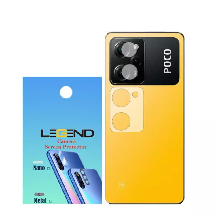 محافظ لنز دوربین لجند مدل نانوگلس مناسب برای موبایل شیائومی Poco X5 Pro