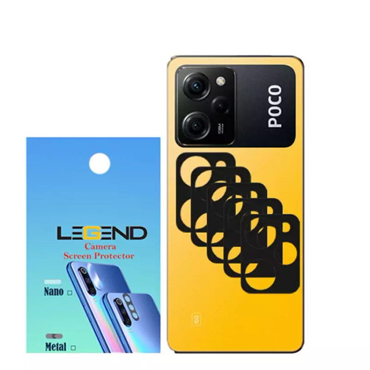 محافظ لنز دوربین لجند مدل قابدار مناسب موبایل شیائومی Poco X5 Pro بسته 5 عددی