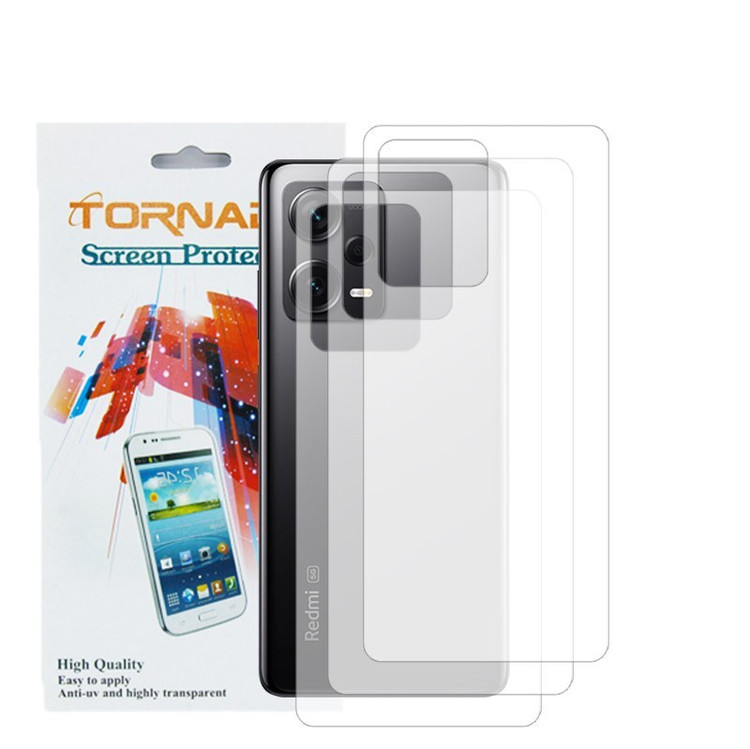 برچسب پوششی پشت گوشی مدل تورنادو مناسب برای موبایل شیائومی Note 12 Pro 5G بسته 3 عددی