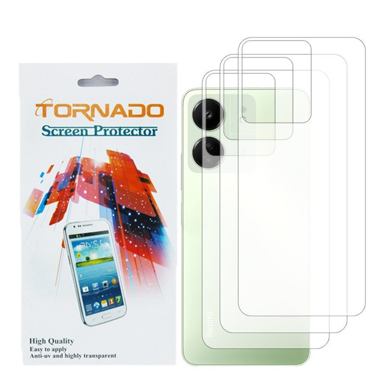 برچسب پوششی پشت گوشی مدل تورنادو مناسب برای موبایل شیائومی Redmi 13C بسته 3 عددی