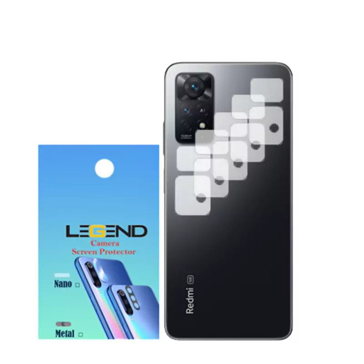 محافظ لنز دوربین نانوگلس مدل لجند مناسب موبایل شیائومی Note 11 Pro بسته 5 عددی