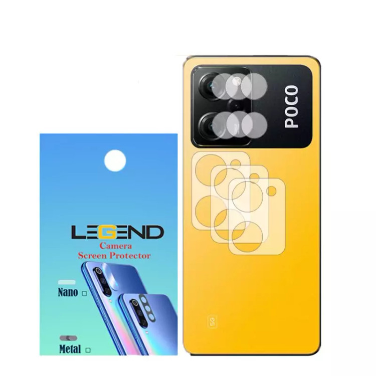محافظ لنز دوربین لجند مدل نانوگلس مناسب برای موبایل شیائومی Poco X5 Pro بسته 3 عددی