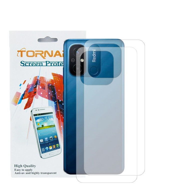 برچسب پوششی پشت گوشی مدل تورنادو مناسب برای موبایل شیائومی Redmi 12C بسته 2عددی