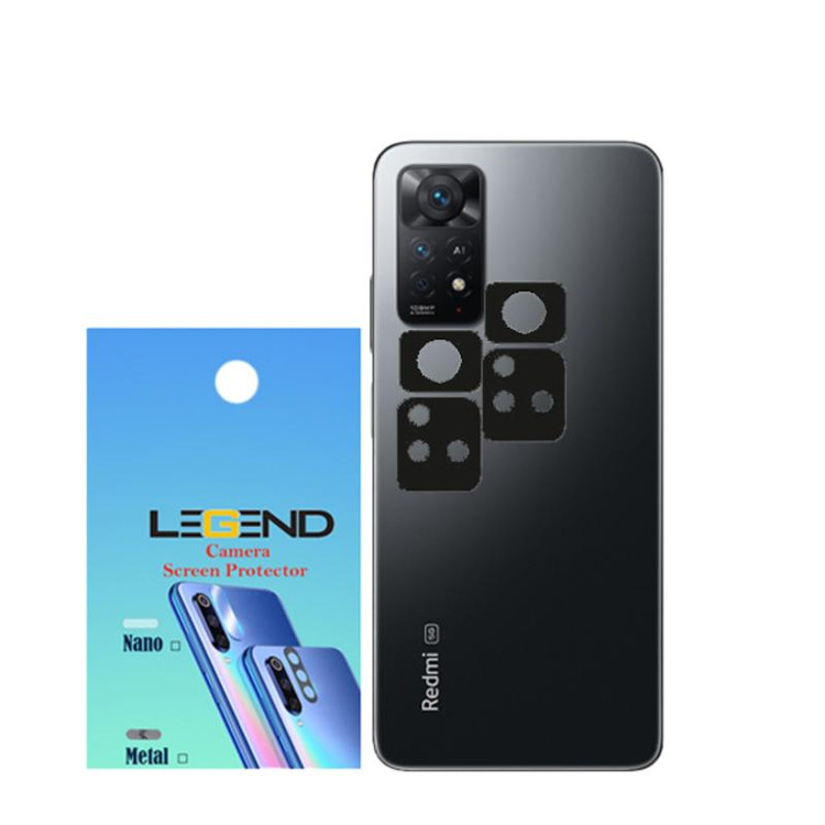 محافظ لنز دوربین قابدارمدل لجند مناسب موبایل شیائومی Note 11 Pro بسته 2 عددی