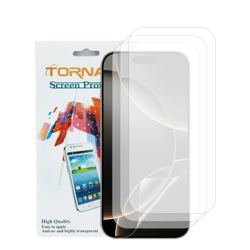 گلس محافظ صفحه نمایش تورنادو مدل نانو مناسب برای موبایل اپل iPhone 16 Pro بسته 3 عددی