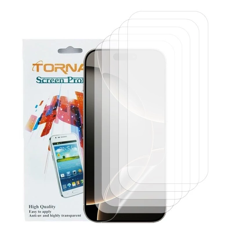 گلس محافظ صفحه نمایش تورنادو مدل نانو مناسب برای موبایل اپل iPhone 16 Pro بسته 5 عددی