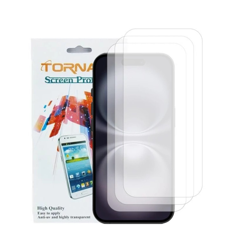 گلس محافظ صفحه نمایش تورنادو مدل نانوگلس مناسب برای موبایل اپل iPhone 16 بسته 3 عددی