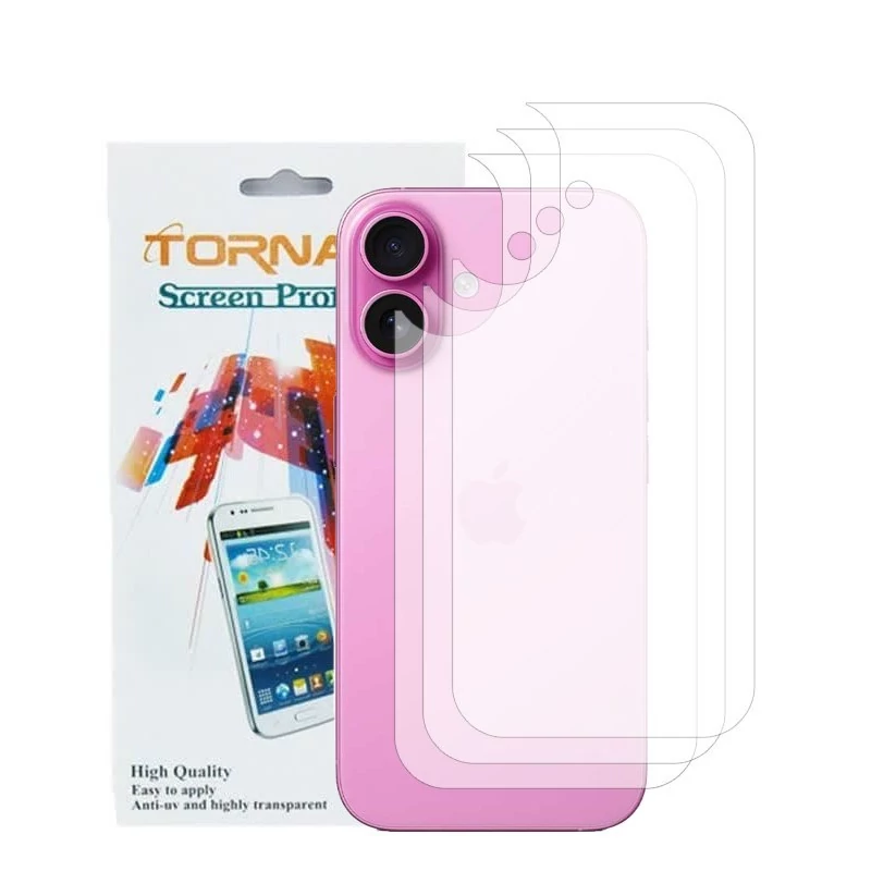 محافظ پشت گوشی تورنادو مدل نانو گلس مناسب برای موبایل اپل iPhone 16 بسته 3 عددی